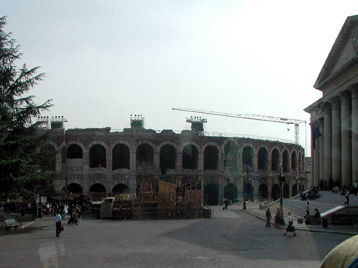 The amphitheater in Verona, Italy