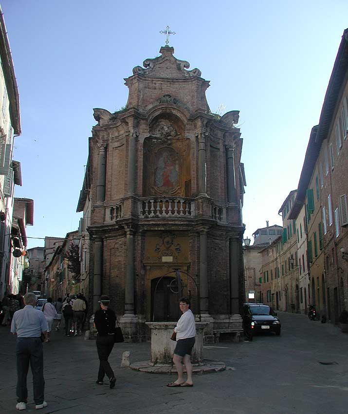 The church of the contrada of the snail in Siena, Italy