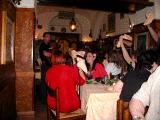I guess you're supposed to wave your napkin when they sing Arivederci Roma