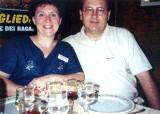 Us at dinner on the optional excursion the second night in Rome